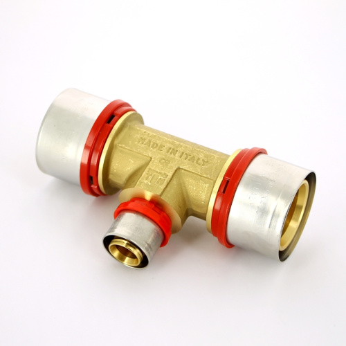 Тройник пресс Tiemme 40x26x40 металлопластик 1650081