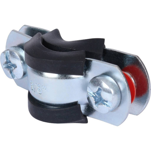 Хомут 3/8" D15-19мм с гайкой M8 оцинкованный с резинкой Stout SAC-0020-000038 Хомут 3/8" D15-19мм с гайкой M8 оцинкованный с резинкой Stout SAC-0020-000038