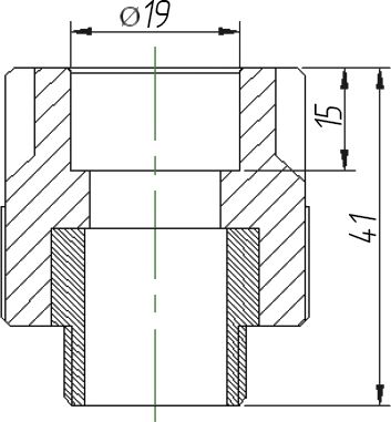 Соединитель Kalde 20x3/4"Н полипропилен 3222-nmo-200c00