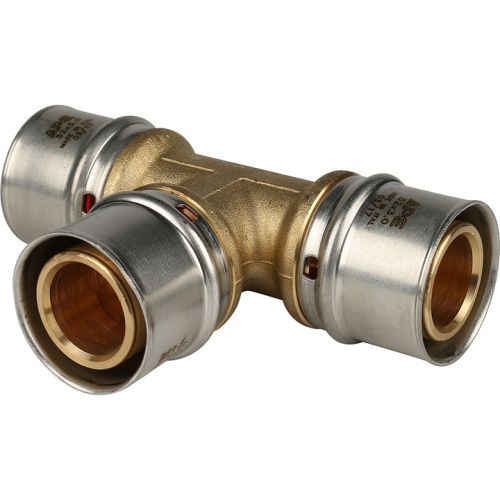 Тройник пресс 32x32x32 Stout металлопластик SFP-0006-323232