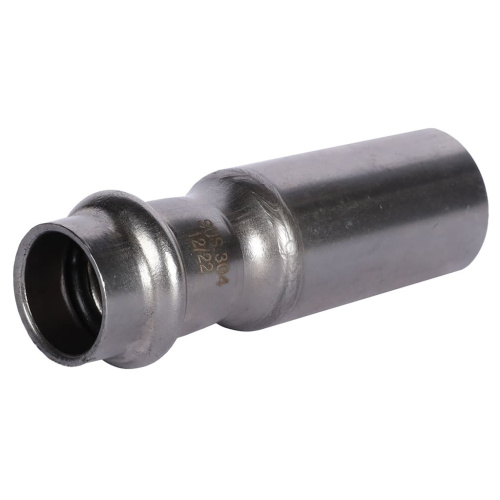 Муфта переходная однораструбная НПр 22x15 пресс, нержавеющая сталь Rommer Муфта переходная однораструбная НПр 22x15 пресс, нержавеющая сталь Rommer