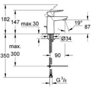 Смеситель для раковины Grohe  BauEdge 23329000 хром Смеситель для раковины Grohe  BauEdge 23329000 хром