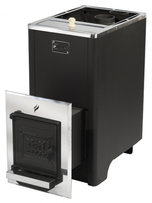 Дровяная печь банная ВУЛКАН Эльбрус 26ЧБ чугун бак 35л 12-26 м.куб.