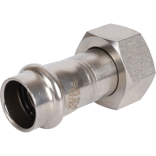 Соединитель с накидной гайкой 18x3/4" пресс, нержавеющая сталь Rommer Соединитель с накидной гайкой 18x3/4" пресс, нержавеющая сталь Rommer