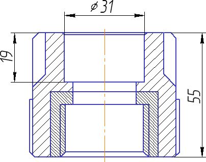 Соединитель Kalde 32x3/4В полипропилен 3222-nfo-320c00