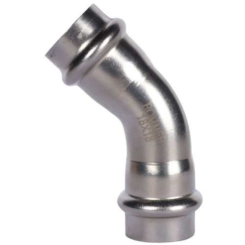 Угольник 45° ВПр 18x18 пресс, нержавеющая сталь Rommer Угольник 45° ВПр 18x18 пресс, нержавеющая сталь Rommer