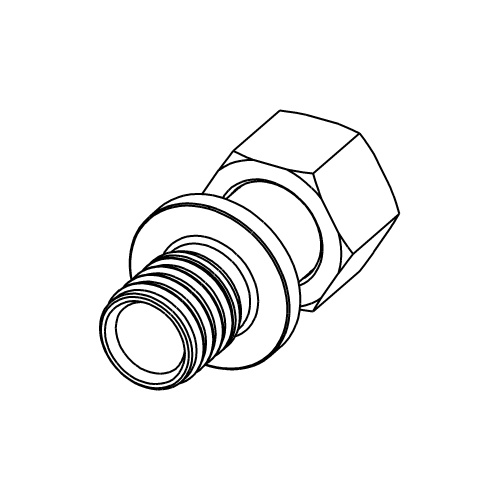 Соединитель с накидной гайкой 16x3/4"В латунь TECEflex