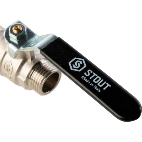 Кран шаровой 1/2"НН ручка рычаг Stout SVB-0005-000015 Кран шаровой 1/2"НН ручка рычаг Stout SVB-0005-000015