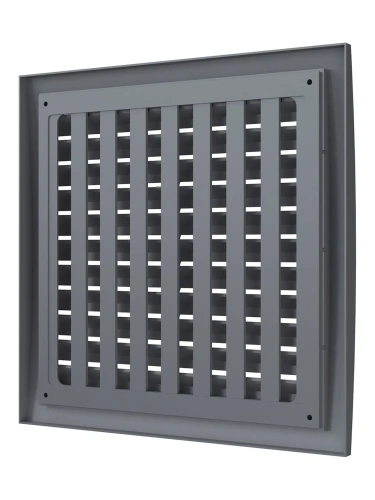 2525РРПН сер, Решетка наружная ASA вентиляционная регулируемая 250х250, серая 2525РРПН сер, Решетка наружная ASA вентиляционная регулируемая 250х250, серая