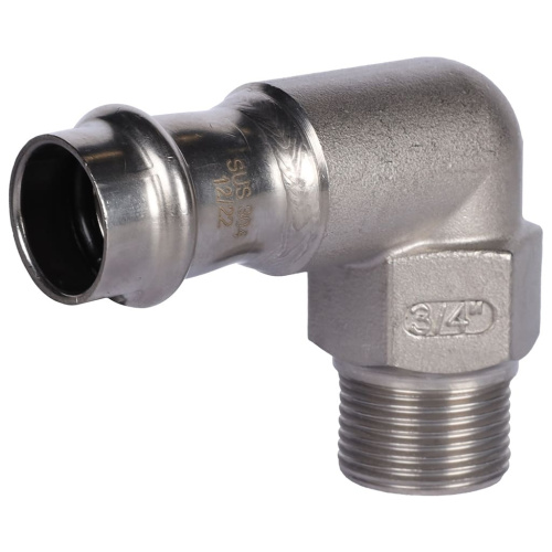 Угольник с резьбой ВПр-НР 18х3/4" пресс, нержавеющая сталь Rommer Угольник с резьбой ВПр-НР 18х3/4" пресс, нержавеющая сталь Rommer