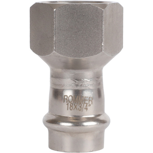 Соединитель ВПр-ВР 18x3/4" пресс, нержавеющая сталь Rommer