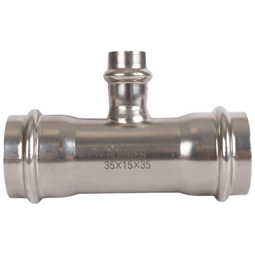 Тройник переходной ВПр 35х15х35 пресс, нержавеющая сталь Rommer Тройник переходной ВПр 35х15х35 пресс, нержавеющая сталь Rommer
