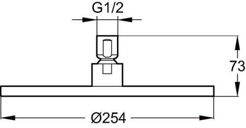 Верхний душ Jacob Delafon Eo E14568-CP хром
