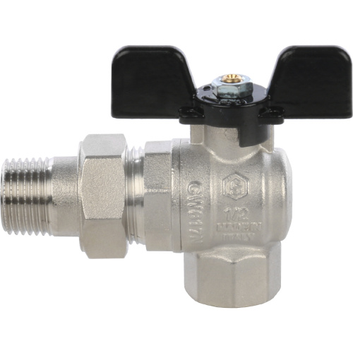 Угловой кран шаровой 1/2"ВН с американкой EPDM, ручка бабочка Stout SVB-0008-000015 Угловой кран шаровой 1/2"ВН с американкой EPDM, ручка бабочка Stout SVB-0008-000015