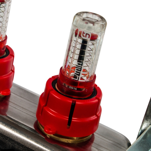 Коллектор отопления STOUT 1"нержа., 2x3/4" в сборе с расходомерами SMS 0907 000002