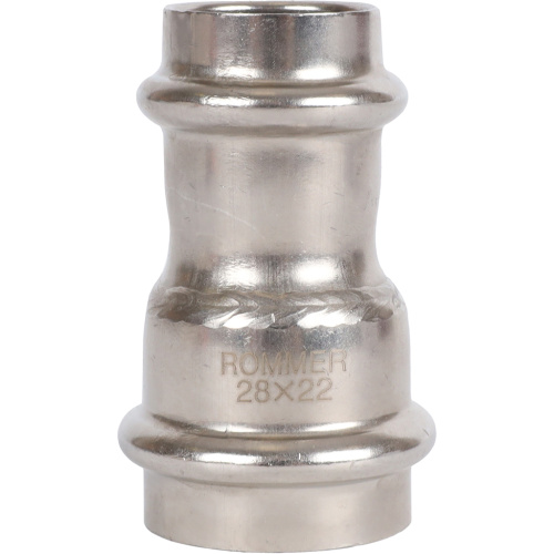 Муфта переходная ВПр 28х22 пресс, нержавеющая сталь Rommer Муфта переходная ВПр 28х22 пресс, нержавеющая сталь Rommer