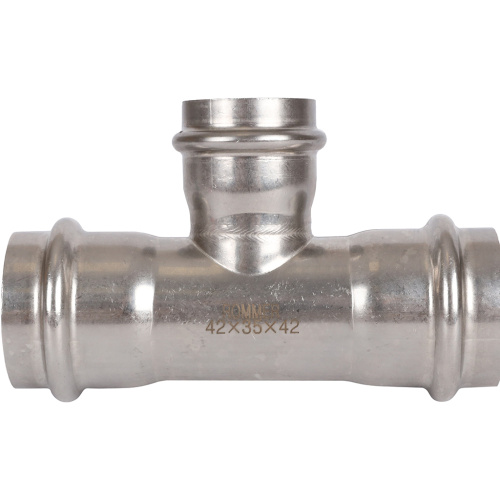 Тройник переходной ВПр 42х35х42 пресс, нержавеющая сталь Rommer Тройник переходной ВПр 42х35х42 пресс, нержавеющая сталь Rommer