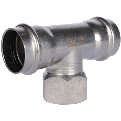 Тройник с резьбой ВПр-ВР 35x11/4"x35 пресс, нержавеющая сталь Rommer Тройник с резьбой ВПр-ВР 35x11/4"x35 пресс, нержавеющая сталь Rommer