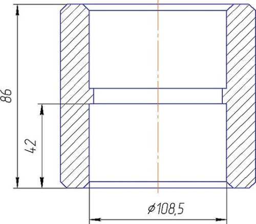Муфта Kalde 110х110 полипропилен 3212-muf-110000