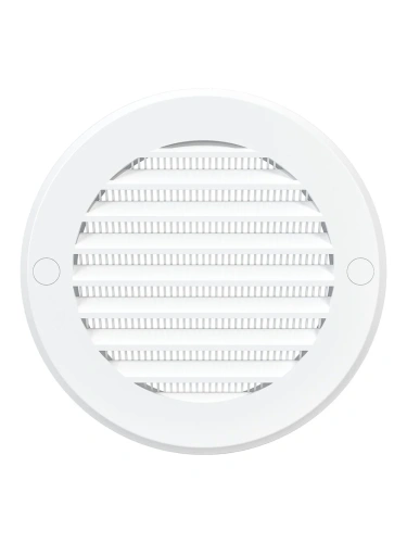 10РКС, Решетка вентиляционная круглая с пластиковой сеткой D136 вытяжная АБС с фланцем D100