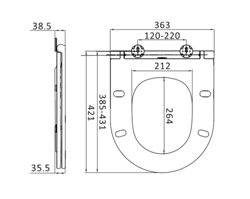 C707857WH Spirit V2.0 сиденье для унитаза slim, микролифт C707857WH Spirit V2.0 сиденье для унитаза slim, микролифт