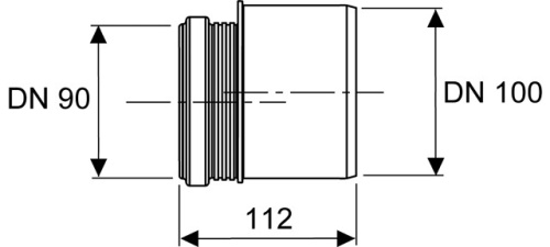 Адаптер фанового отвода DN90/DN110 TECEprofil 9820136