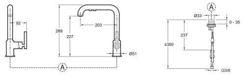 Смеситель для кухни Jacob Delafon Purist 7505D-CP хром, выдвижной излив Смеситель для кухни Jacob Delafon Purist 7505D-CP хром, выдвижной излив