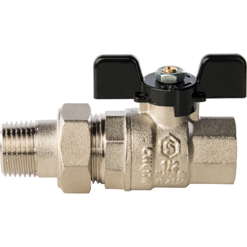 Кран шаровой 1/2"ВН с американкой, ручка бабочка Stout SVB-0007-000015 Кран шаровой 1/2"ВН с американкой, ручка бабочка Stout SVB-0007-000015