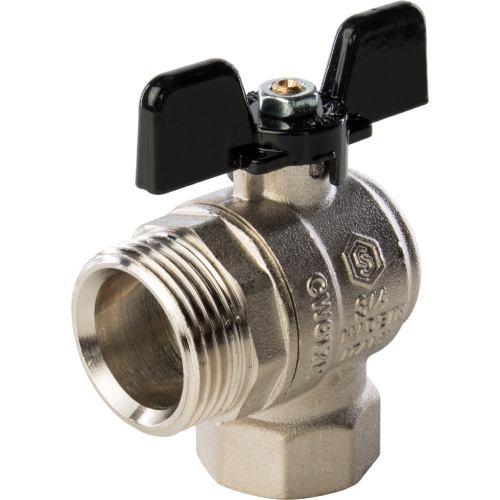 Угловой кран шаровой 3/4"ВН с американкой EPDM, ручка бабочка Stout SVB-0008-000020 Угловой кран шаровой 3/4"ВН с американкой EPDM, ручка бабочка Stout SVB-0008-000020
