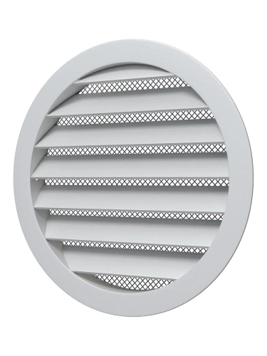 12,5РКМ, Решетка вентиляционная круглая D150 алюминиевая с фланцем D125