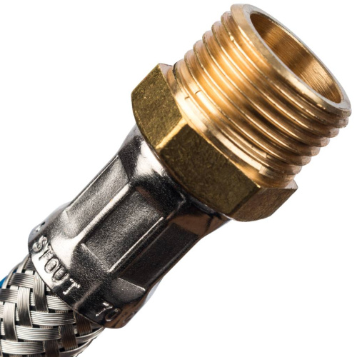 Подводка для воды 3/8" гайка-штуцер, длина 40см Stout