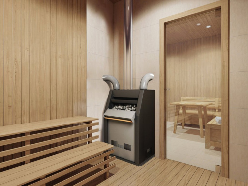 Банно-отопительная печь-камин Теплодар  СИЕСТА 30 Банно-отопительная печь-камин Теплодар  СИЕСТА 30