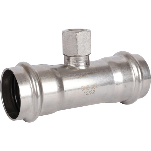 Тройник с резьбой ВПр-ВР 42x1/2"x42 пресс, нержавеющая сталь Rommer Тройник с резьбой ВПр-ВР 42x1/2"x42 пресс, нержавеющая сталь Rommer