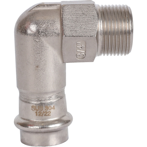 Угольник с резьбой ВПр-НР 22х3/4" пресс, нержавеющая сталь Rommer Угольник с резьбой ВПр-НР 22х3/4" пресс, нержавеющая сталь Rommer