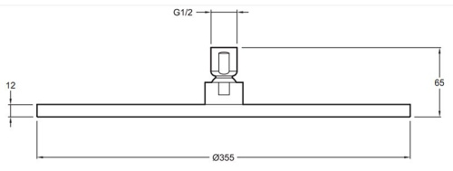 Верхний душ Jacob Delafon Katalyst E13691-CP хром