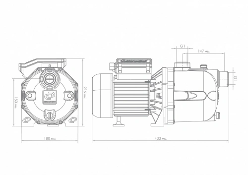 Поверхностный насос Джилекс ДЖАМБО 70/50 П 3701 Поверхностный насос Джилекс ДЖАМБО 70/50 П 3701
