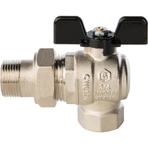 Угловой кран шаровой 3/4"ВН с американкой EPDM, ручка бабочка Stout SVB-0008-000020 Угловой кран шаровой 3/4"ВН с американкой EPDM, ручка бабочка Stout SVB-0008-000020