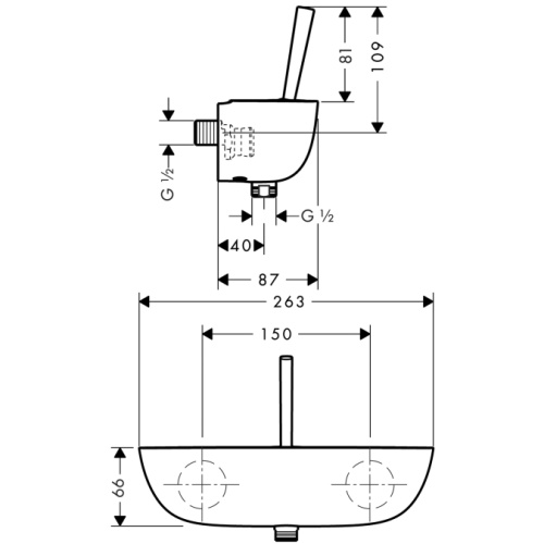 Смеситель для душа Hansgrohe PuraVida 15672000 Хром Смеситель для душа Hansgrohe PuraVida 15672000 Хром
