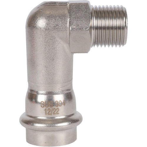 Угольник с резьбой ВПр-НР 22х1/2" пресс, нержавеющая сталь Rommer Угольник с резьбой ВПр-НР 22х1/2" пресс, нержавеющая сталь Rommer