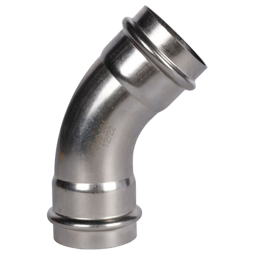 Угольник 45° ВПр 54x54 пресс, нержавеющая сталь Rommer Угольник 45° ВПр 54x54 пресс, нержавеющая сталь Rommer