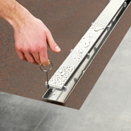 Комплект TECElinus для монтажа дренажного канала 2 в 1, с основой для плитки “tile” и “steel”, с мембраной 700 мм Комплект TECElinus для монтажа дренажного канала 2 в 1, с основой для плитки “tile” и “steel”, с мембраной 700 мм