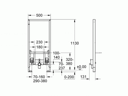 Инсталляция Grohe Rapid SL 38553001 для подвесных биде Инсталляция Grohe Rapid SL 38553001 для подвесных биде