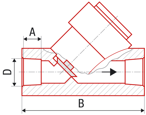 Обратный клапан FV-plast 32х32 полипропилен AA281020000