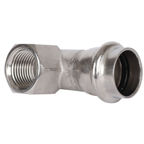 Угольник с резьбой ВПр-ВР 22х1/2" пресс, нержавеющая сталь Rommer Угольник с резьбой ВПр-ВР 22х1/2" пресс, нержавеющая сталь Rommer