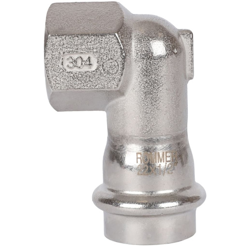 Угольник с резьбой ВПр-ВР 22х1/2" пресс, нержавеющая сталь Rommer Угольник с резьбой ВПр-ВР 22х1/2" пресс, нержавеющая сталь Rommer