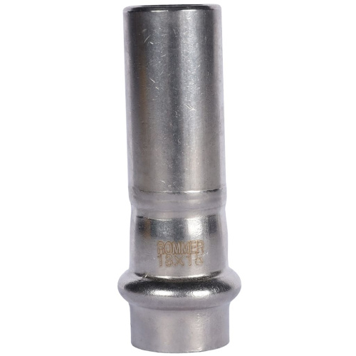 Муфта переходная однораструбная НПр 18x15 пресс, нержавеющая сталь Rommer Муфта переходная однораструбная НПр 18x15 пресс, нержавеющая сталь Rommer