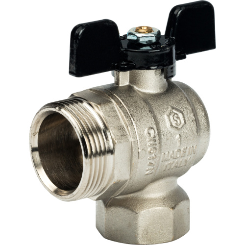 Угловой кран шаровой 1"ВН с американкой EPDM, ручка бабочка Stout SVB-0008-000025 Угловой кран шаровой 1"ВН с американкой EPDM, ручка бабочка Stout SVB-0008-000025