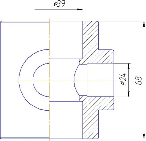Крестовина переходная Kalde 40х25 полипропилен 3212-cdl-402500