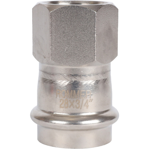 Соединитель ВПр-ВР 28x3/4" пресс, нержавеющая сталь Rommer Соединитель ВПр-ВР 28x3/4" пресс, нержавеющая сталь Rommer