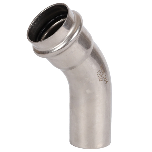 Угольник 45° однораструбный НПр 42x42 пресс, нержавеющая сталь Rommer Угольник 45° однораструбный НПр 42x42 пресс, нержавеющая сталь Rommer